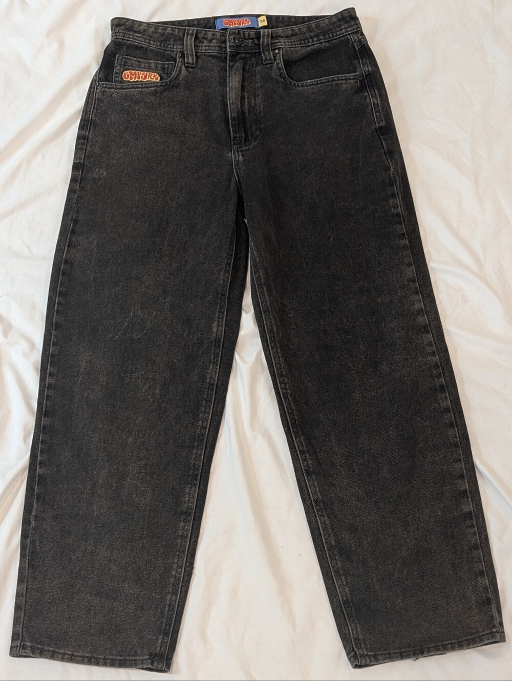 Empyre Black Washed Relaxed Straight Jeans